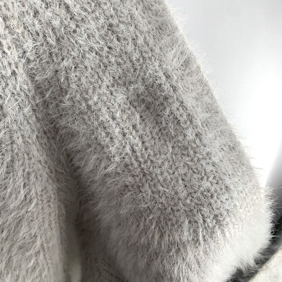 Sweater Blended Fluffy Fuzzy Jumper Soft Pullover Faux Wrap Romantic‎ Size Small - Picture 3 of 6